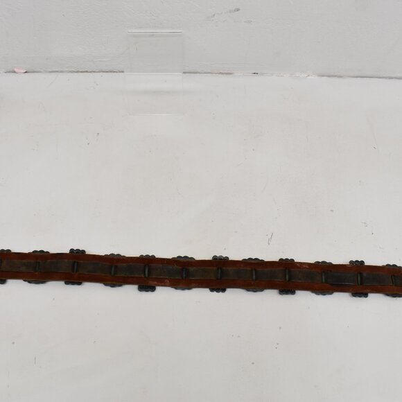 VINTAGE NAVAJO OLD PAWN 1ST PHASE COIN SILVER NAT TURQUOISE CONCHO BELT 1930-50 - Picture 9 of 15